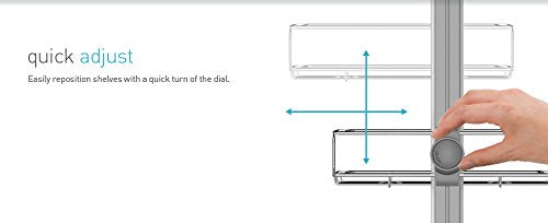 simplehuman Medium Adjustable Shower Caddy, Stainless Steel and Anodized Aluminum