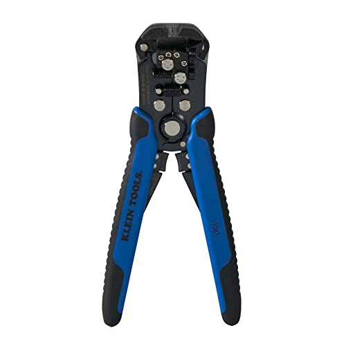 Klein Tools 80013 Wire Stripper/Ratcheting Crimper, Electrical Crimping Tool Kit with Automatic Wire Stripper and Ratcheting Insulated Terminal Crimper, 2-Piece