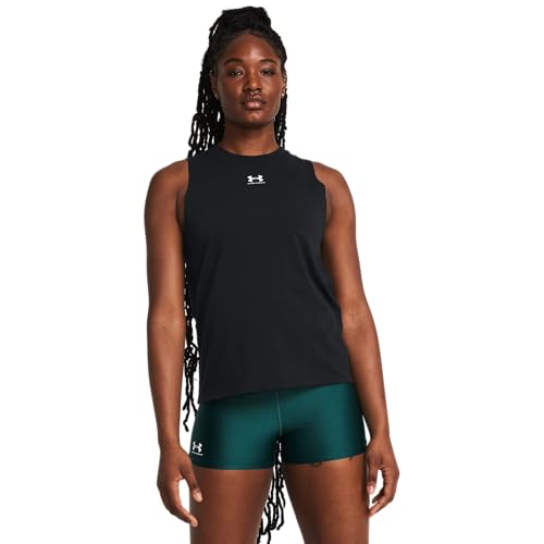 Under Armour Women's Campus Muscle Tank Top Black/White