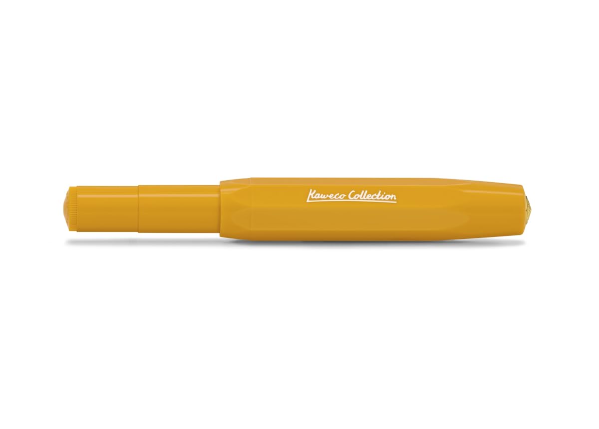 Kaweco COLLECTION Fountain Pen Honey, Fine Nib Sport Octagonal Clip Gold