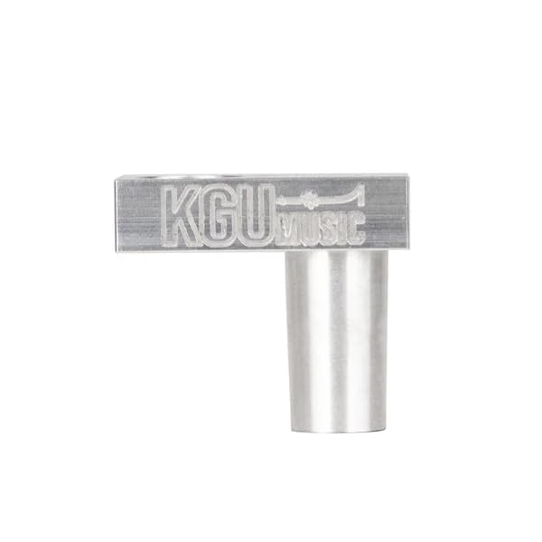 KGUBrass Trombone Trainer - Lip Buzzing Tool for Trombone Practice, Warm-ups & Exercises - Aluminium Embouchure Training Device - Silver