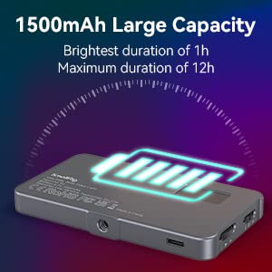 P96L RGB Video Light by SmallRig, Portable Metal LED Camera Light, 2500-8000K, 21 Effects, CRI 96+, OLED Display, Photo and Video Lighting, Long Battery Life, Fits Phone and Camera - 3489B