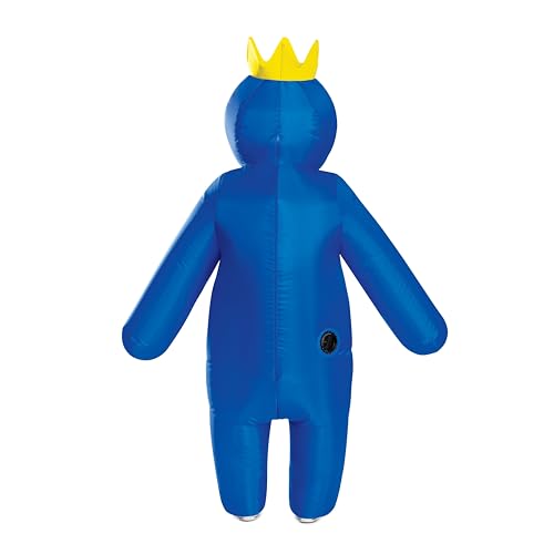 Blue Inflatable Costume, Official Rainbow Friends Inflating Costume with Fan, Kids Size (up to 7-8)