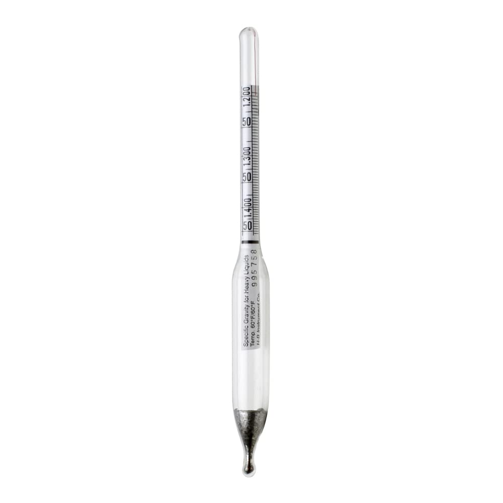 H-B DURAC 1.000/1.600 Specific Gravity Hydrometer for Liquids Heavier Than Water (B61801-7000)