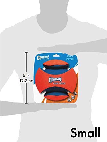 Chuckit! Kick Fetch Ball Dog Toy Interactive Play, Small Size, Orange/Blue