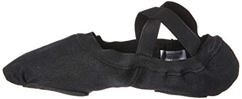 BLOCH Dance Men's Synchrony Split Sole Stretch Canvas Ballet Slipper/Shoe, Black, 10.5
