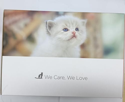 Cat Water Fountain Battery Operated, FEELNEEDY Wireless Rechargeable Pet Water Fountain Indoor with Motion Sensor, Cordless Stainless Steel Water Fountain Indoor Cat,Fontaine Pour Chat,3.2L,FN-W17