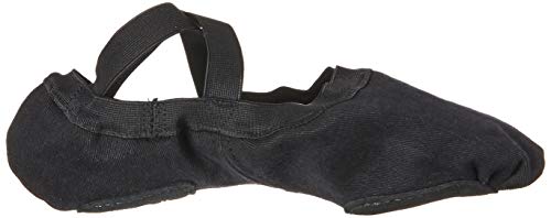 BLOCH Dance Men's Synchrony Split Sole Stretch Canvas Ballet Slipper/Shoe, Black, 10.5