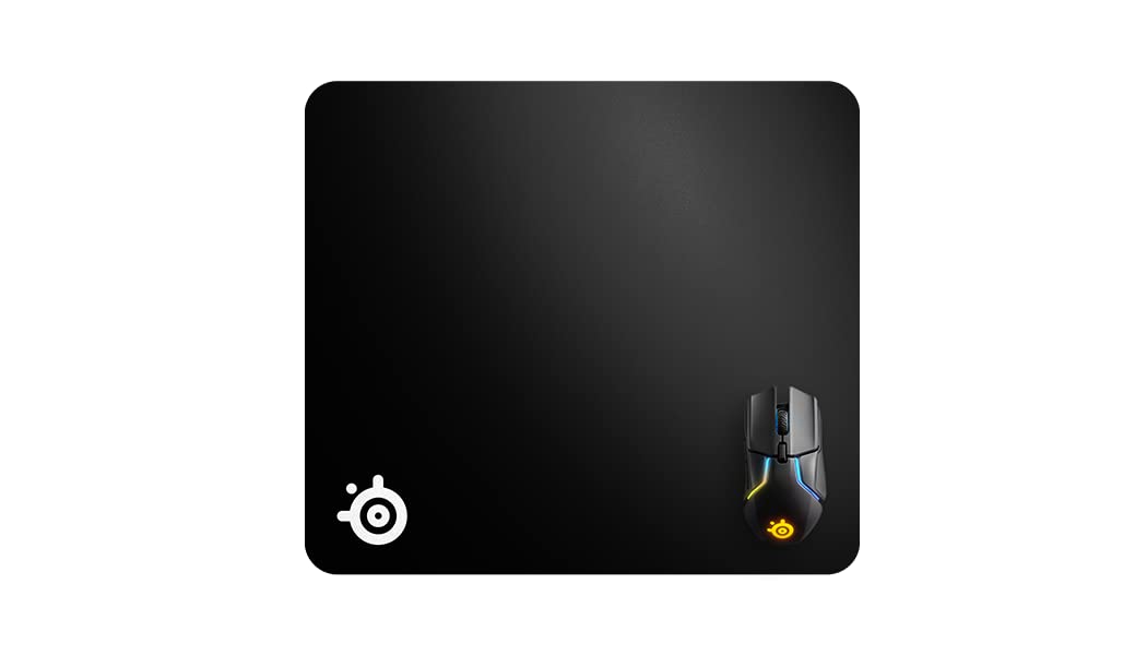 SteelSeries QcK Gaming Mouse Pad - Large Thick Cloth - Peak Tracking and Stability - Optimized For Gaming Sensors