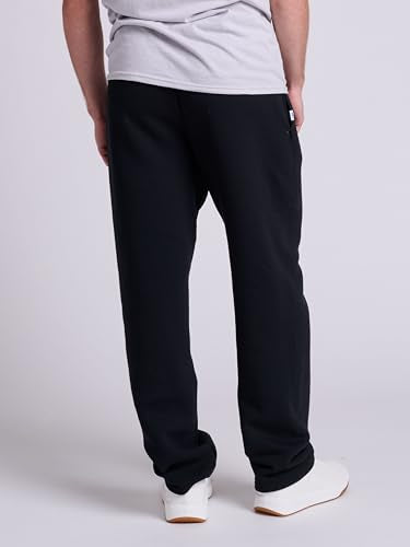 Russell Athletic Men's Dri-Power Open Bottom Sweatpants with Pockets, Black, Medium
