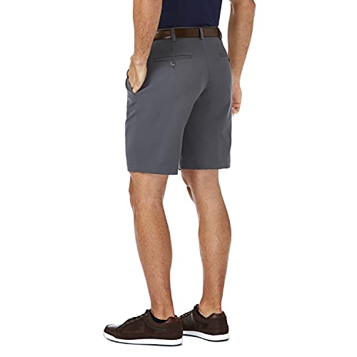 Haggar Men's Cool 18 Pro Short - Pleated, Grey, 36