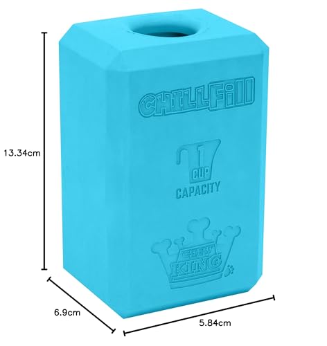 Chew King Premium Treat Dog Toy, XL, Extremely Durable Natural Rubber Fillable Toy Collection, Frozen Feeding, All Breed Sizes