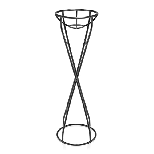 Alpine Corporation 24" Tall Indoor/Outdoor Metal Gazing Globe Display Stand, Black