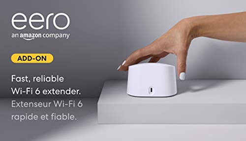 Amazon eero 6 dual-band mesh Wi-Fi 6 extender (newest model), expands existing eero network
