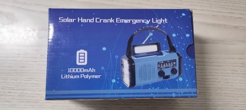 48100mWh Crank Emergency Weather Radio,Solar Hand Crank Radio,4-Way Powered Portable NOAA AM FM Radio with Phone Charger,Flashlight,Readinglamp,Compass,SOS for Outdoor Camping Hurricane Storm Survival