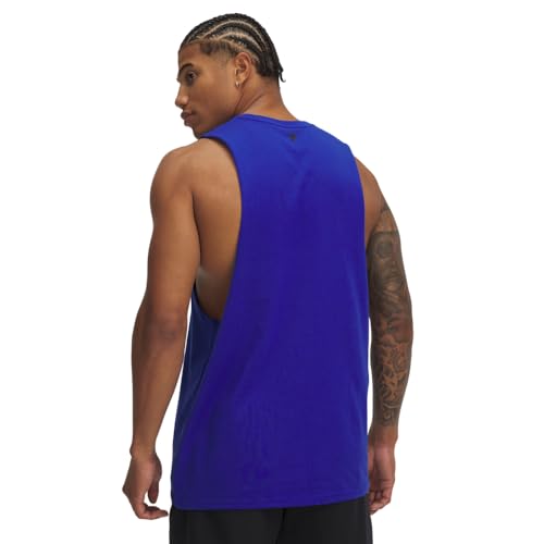 Under Armour Men's Project Rock Iron Paradise Sleeveless T Shirt, (400) Team Royal / / Black, Large