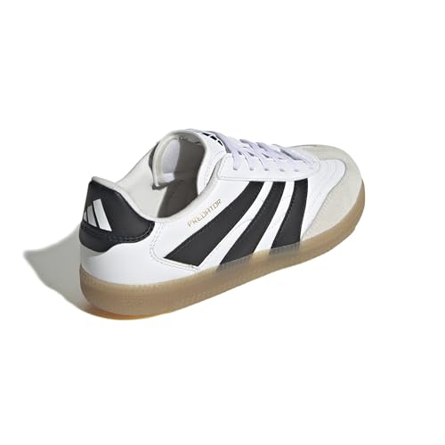adidas Unisex-Kids Freestyle Predator Indoor Soccer,White/Black/Gold Metallic,13.5