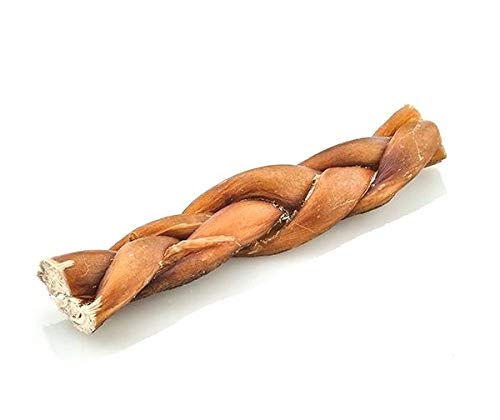 Bully Bunches All Natural Braided 6 Inch Bully Sticks – Odour Free, Rawhide Free, Chemical Free – Safe, Long Lasting Thick Beef Dog Chew Gnaws – Fully Digestible Treat for Small and Medium Dogs, 10 Pk