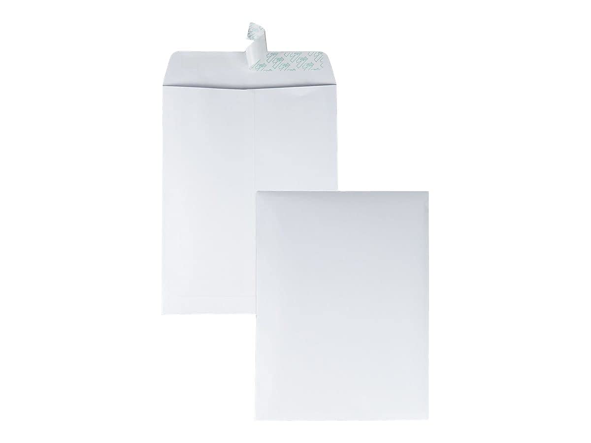 Quality Park 44682 Quality Park Redi-Strip Catalog Envelopes, 9-1/2x12-1/2, 28lb, White, 100/Box