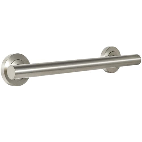 Lava Odoro Shower Grab Bar, Modern Set Stainless Steel Handicap Grab Bar for Bathtubs and Showers, Shower Safety Bar for Seniors Disabled, ADA-Compliant (Brushed Nickel, 24 Inch)