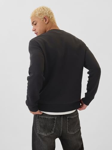 GAP Men's V-lw Db Fleece, Black, X-Large