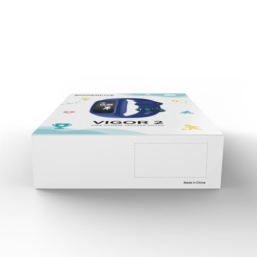 BIGGERFIVE Vigor 2 Fitness Tracker Watch for Kids Girls Boys Ages 5-12, Activity Tracker, Pedometer, Heart Rate Sleep Monitor, IP68 Waterproof Calorie Step Counter Watch