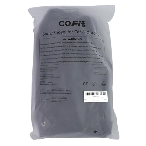 COFIT 43" Metal Car Snow Shovel, Collapsible Sand Mud Removal Tool, Portable Aluminum Ice Remover Device for Vehicle, Truck, Driveway, Outdoor, Camping, Garden, Black