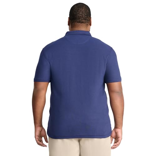Izod Men's Advantage Performance Short Sleeve Polo Shirt, Peacoat, XX-Large Big