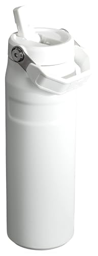Stanley IceFlow Flip Straw 2.0 Water Bottle 24 oz | Built-in Straw for Travel and Sports | Lightweight and Leak Resistant | Insulated Stainless Steel | BPA-Free | ‎‎‎‎Frost