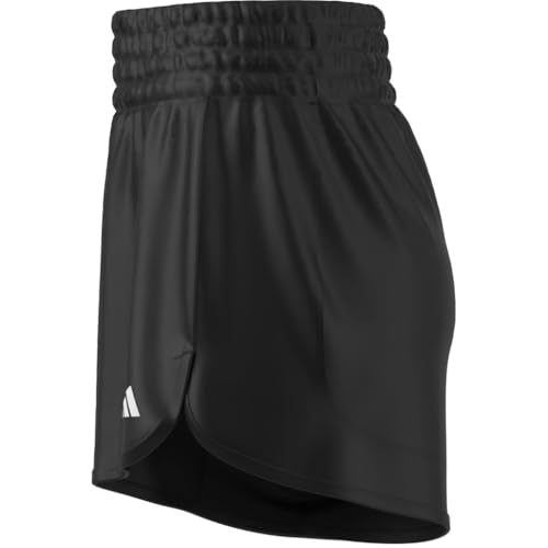 adidas Women's Pacer Essentials Knit High-Rise Shorts, Black, Medium/5" Inseam