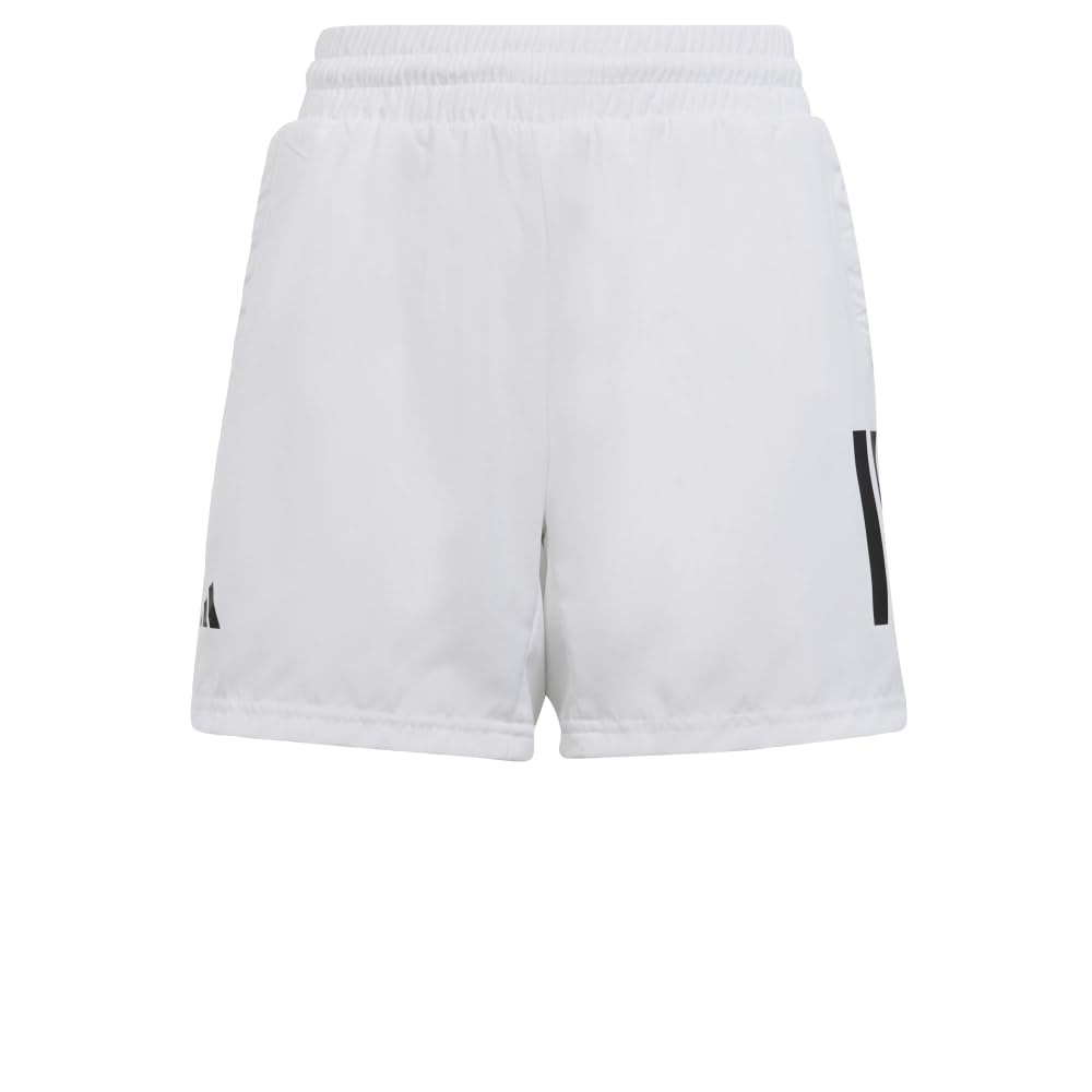 adidas Boys Club Tennis 3-Stripes Shorts, White, X-Small