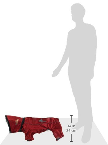 DOGHELIOS 'Weather-King' Windproof Waterproof and Insulated Adjustable Full Bodied Pet Dog Jacket Coat w/Heat Retention Technology, Large, Red