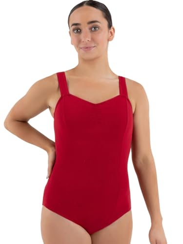 Capezio Women's Classic Pinch-Front Princess Tank Leotard, Garnet, Small