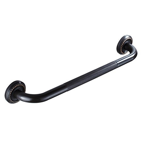 700Brass 40cm Grab Bar Featuring Anti-Slip Handrail, Solid Brass, Oil Rubbed Bronze, Heavy-Duty Construction Armrest, Bathroom Bathtube Shower Safety Rail