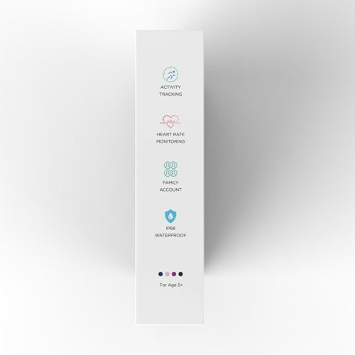 BIGGERFIVE Vigor 2 L Kids Fitness Tracker Watch for Boys Girls Ages 5-15, Activity Tracker, Heart Rate Sleep Monitor, IP68 Waterproof, Pedometer, Calorie Step Counter Watch, Black