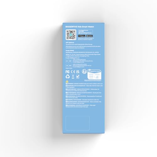 BIGGERFIVE Smart Watch for Kids, 1.8" Fitness Tracker Watch Pedometer, Heart Rate, IP68 Waterproof, Sleep Monitor, Calorie Step Counter, 5 Puzzle Games with/Without APP for Girls Teens 5-16