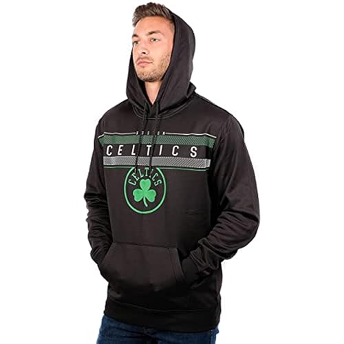Ultra Game NBA Men's Fleece Hoodie Pullover Sweatshirt Poly Midtown Black