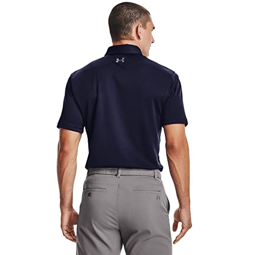 Under Armour Men's Tech Golf Polo , Midnight Navy (410)/Graphite , Large Tall