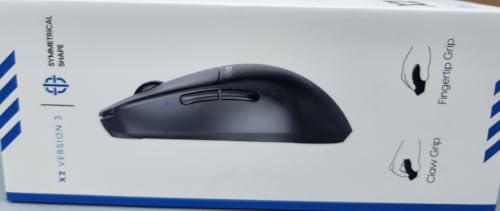 Pulsar Gaming Gears X2 v3 Wireless Gaming Mouse, Lightweight 52g, XS-1 Flagship Sensor 32K DPI, Optical Switch, 8K Polling Ready, Black