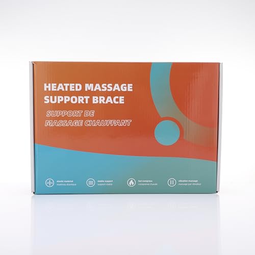 Cordless Heating Pad with Vibration for Back, Lower Back Warmer for Waist Back Belly Leg Body, Rechargeable Heated Waist Belt, 5 Heating Levels, Auto-Off