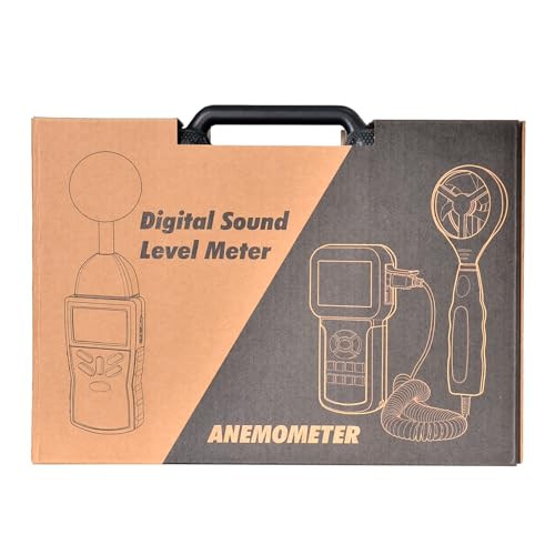 AIOMEST HVAC Air Flow CFM Meter, Anemometer Measure Airflow Wind Speed Velocity Temperature, Professional Air Vent Ductwork Velometer Gauge with Data Logging, AI-856A