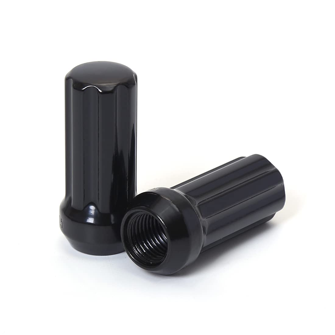 M14x1.5 Black 2'' Tall 32 Pack Lug Nuts - 14mmx1.5 Acorn Aftermarket Wheel Lug Nut Fit for Chevy Silverado 1500 2500, GMC, Ford, Ram