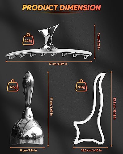 ONUEMP 3-in-1 Stainless Steel Gua Sha Massage Therapy Tool - Ice Muscle Scraper, Body Sculpting Cup for Maderoterapia Kit Colombiana, Lymphatic Drainage, Anti Cellulite, Deep Tissue Fascia Release