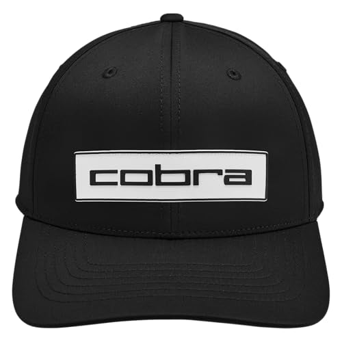 Cobra Golf Men's Standard Cobra Tour TECH Cap, Black/White