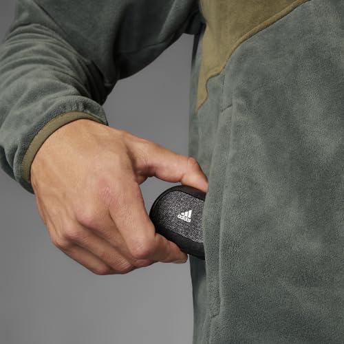 adidas Mens Terrex Multi Full-Zip Fleece Hiking Jacket,Ivy/Olive Strata,Medium