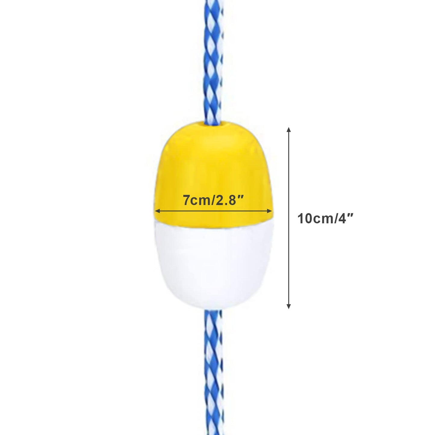 YUEWO 18' Swimming Pool Safety Float Line Divider Rope Kits with 2 Pre-Assembled Stainless Hooks Pool Accessories for Inground Swimming Pool