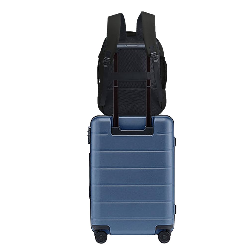 CabinFly Bellanca WestJet and Air Canada Personal Item Under Seat Backpack 16x6x13 13x6x17 bag Flair Airlines (Black)