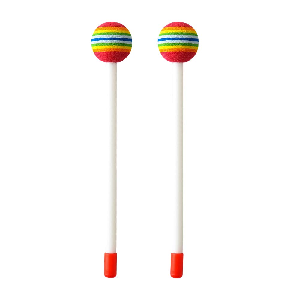 Musfunny Bongo Floor Drum Set 5"- 6" Club Gathering Rhythm Drum Percussion Musical Instruments with Colorful Mallets (5" and 6")