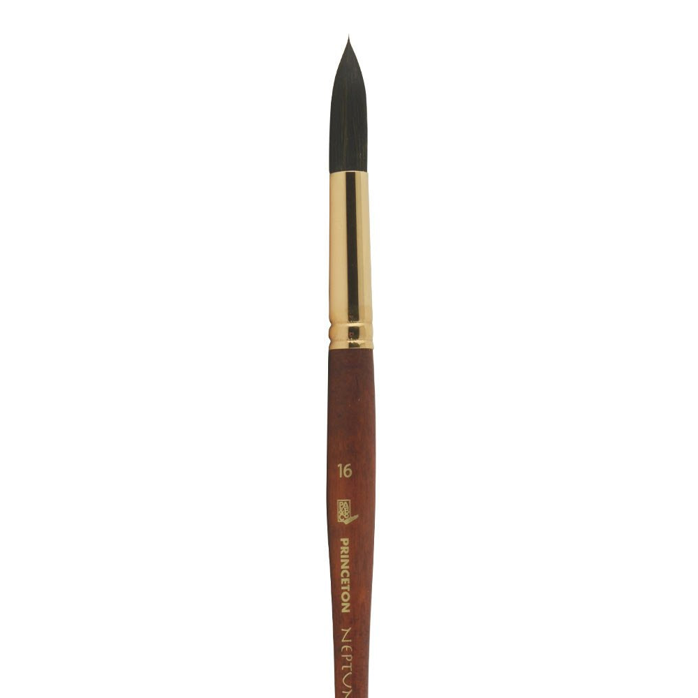 Princeton Neptune Paintbrush, Size 16, Dark Wood