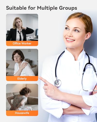 COPYJOY Shiatsu Neck and Shoulder Massager, Back Massager with Heat, 4D Deep Kneading Electric Massage Pillow for Neck, Back, Shoulder, Foot, Legs, Whole Body Pain Relief(NOT Cordless)